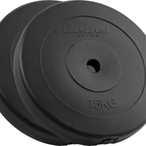 Vektskiver 2x15kg Bitumen, 31mm Hull, Klassisk Plate Rebel Active