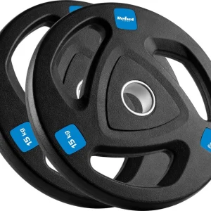 Vektskiver 2x15kg gummiert støpejern 51mm hull styrketrening Rebel