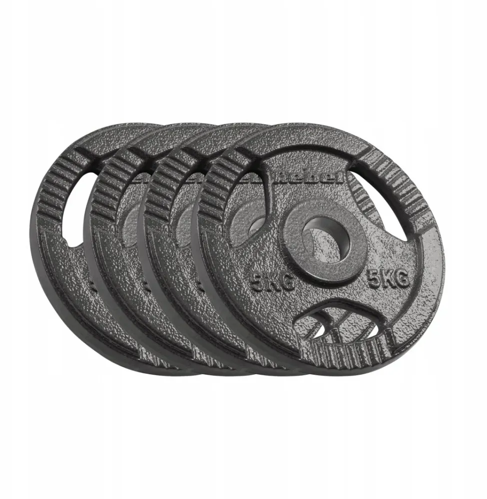 Vektskiver 4x5kg olympiske 51mm med grep, støpejern – Rebel