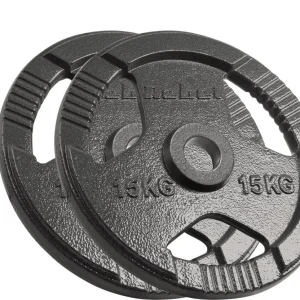 Vektskiver olympiske 2x15kg støpejern 51mm med håndtak – Rebel Active