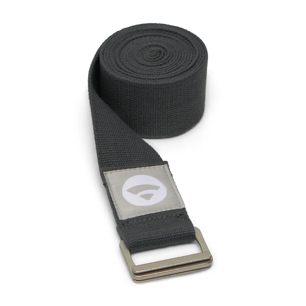 Yogabelte i antrasitt med spenne XL – ekstra langt og bredt (3,05 m x 45 mm)
