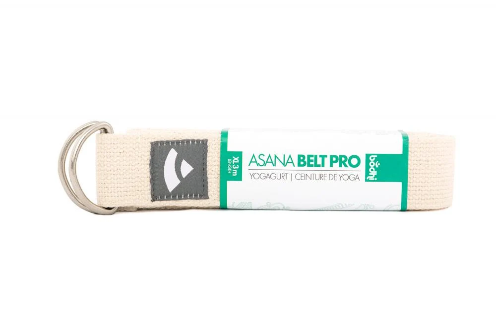 XL Yogabelte med D-ring ASANA BELT, metall (3 mx 38 mm)