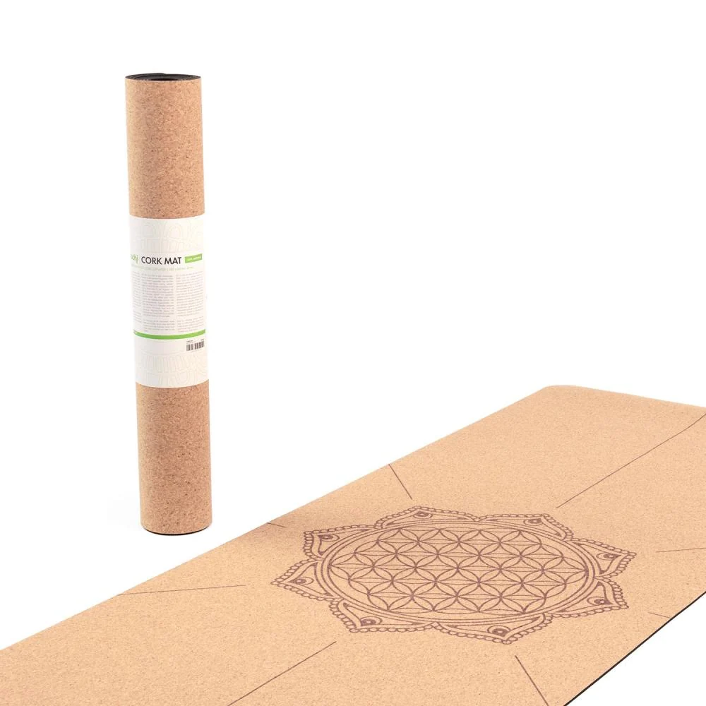 Yogamatte kork, BOKS (6 stk.) FLOWER LIFE (4 mm, 185 x 66 cm)