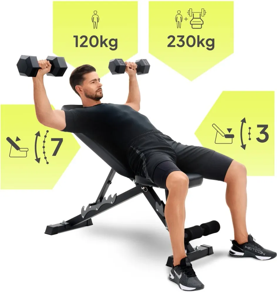 Treningsbenk Justerbar, Sammenleggbar 5x24x135cm Zipro Jacked