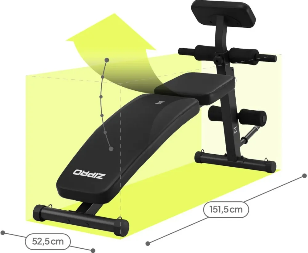 Treningsbenk Med Benpress Polstring Zipro Volume