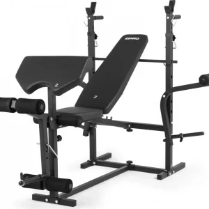 Treningsbenk Med Stativ, Bein- Og Butterflypresse 114x47x20cm Zipro Ripped