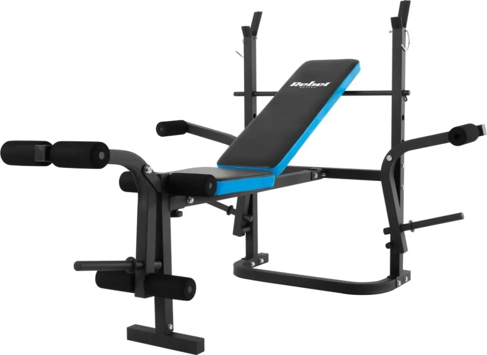 Treningsbenk Regulerbar Multifunksjon Med Stativ 100kg Rebel Active RBA-2007