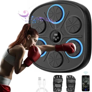 Bluetooth-boksemaskin med LED-lys, musikk