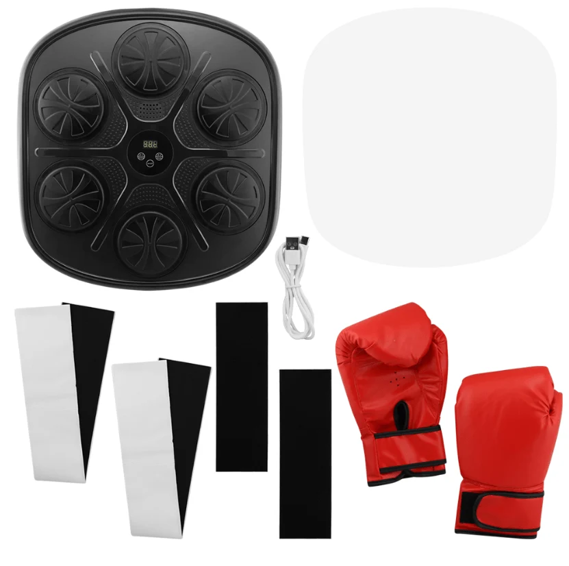 Bluetooth-boksemaskin med LED-lys, musikk