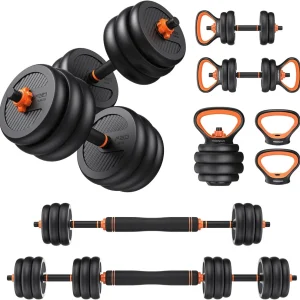 Manual- og kettlebell-sett total kroppstrening 40 kg