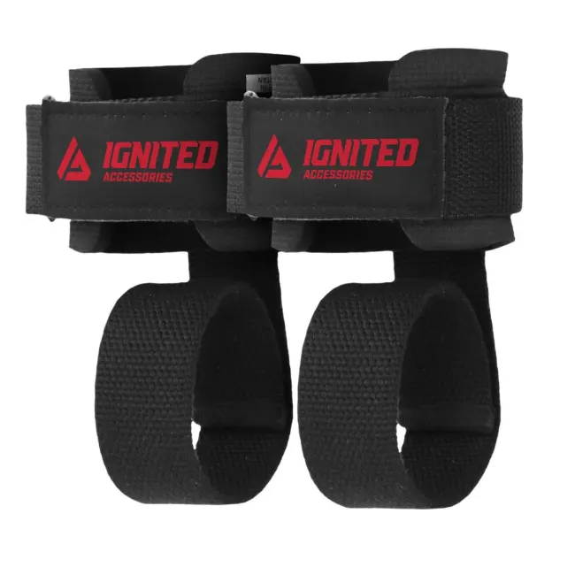 IA Supported Lifting Straps, Dowel, Black