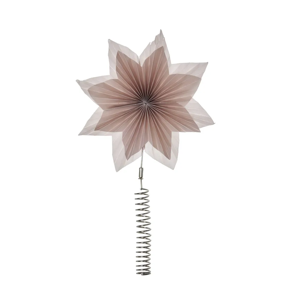 Palisia juletrestjerne H25 cm. støvet rosa