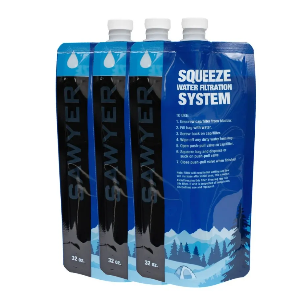 3 stk Sawyer vannposer på 1 Liter