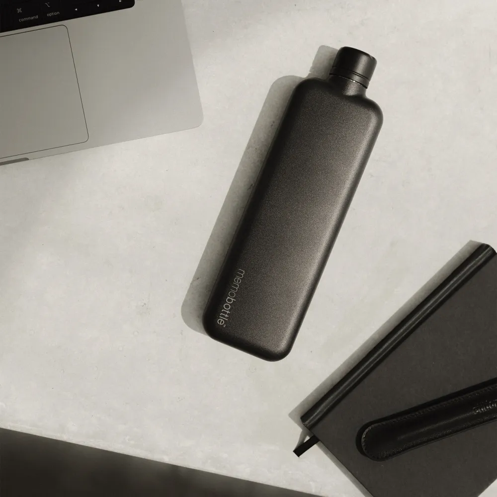 Memobottle™ Slim Stainless Steel 600ml, Black