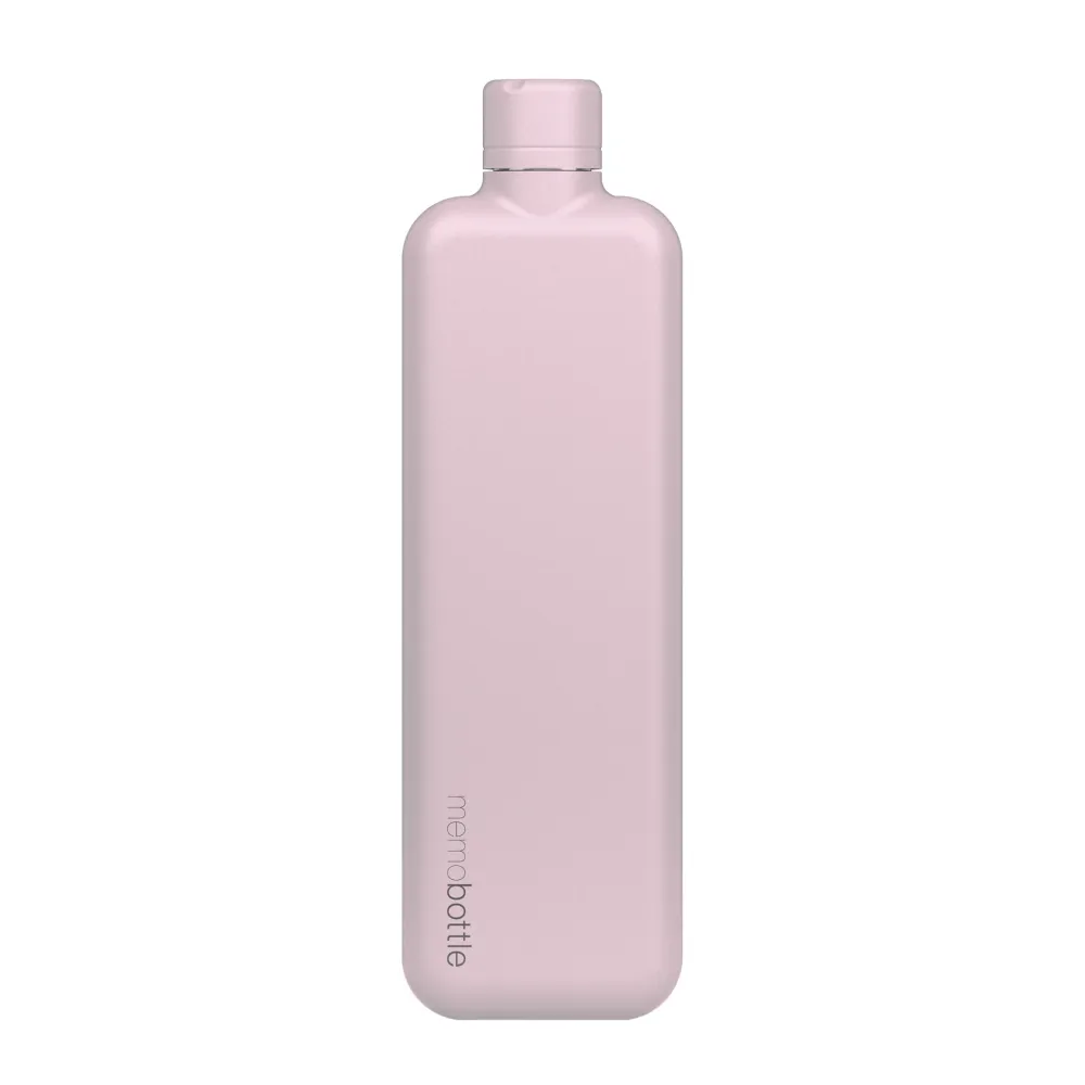 Memobottle™ Slim Stainless Steel 600ml, Pink Salt