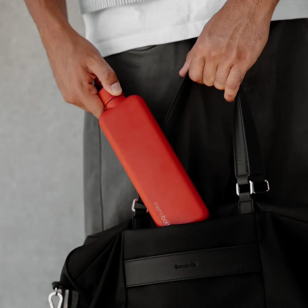 Memobottle™ Slim Stainless Steel 600ml, Red Maple