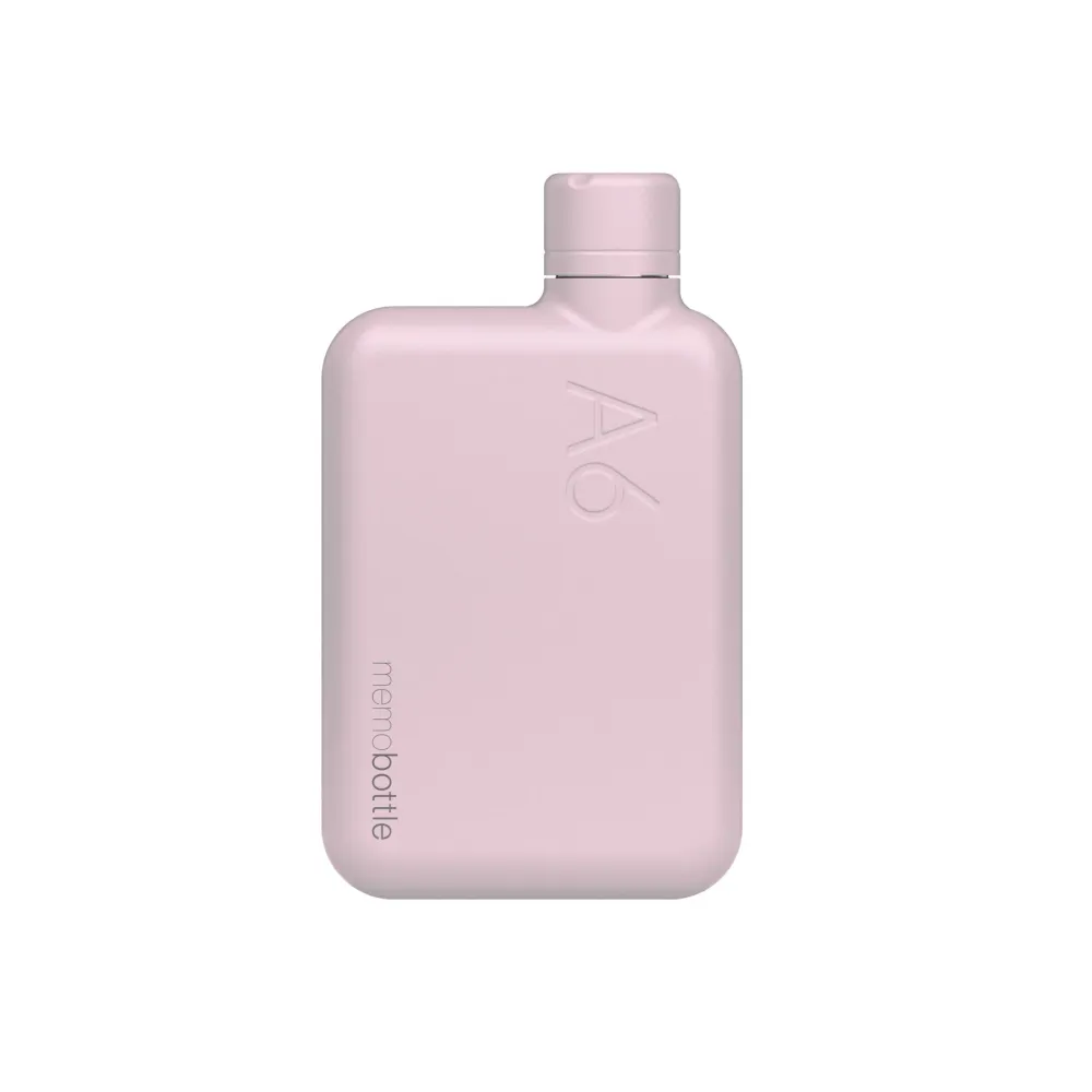 Memobottle™ A6 Stainless Steel 500ml, Pink Salt