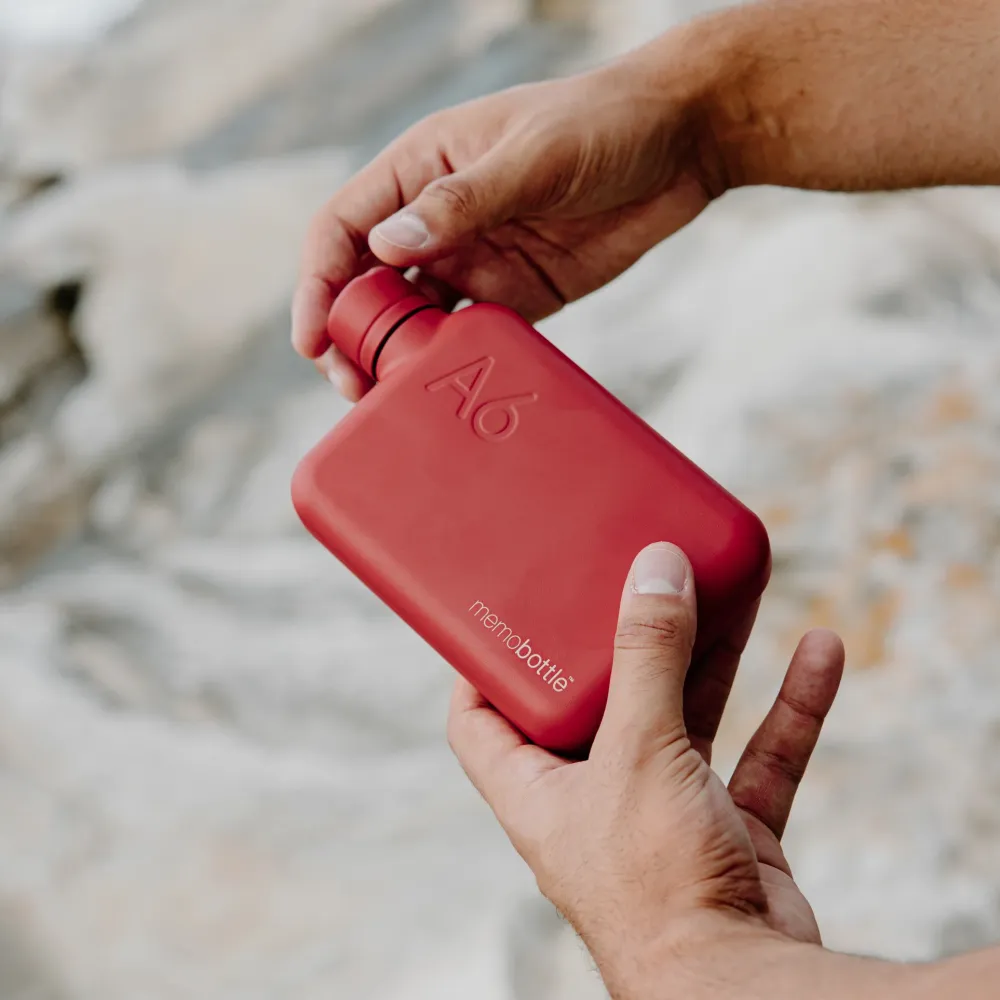 Memobottle™ A6 Stainless Steel 500ml, Red Maple