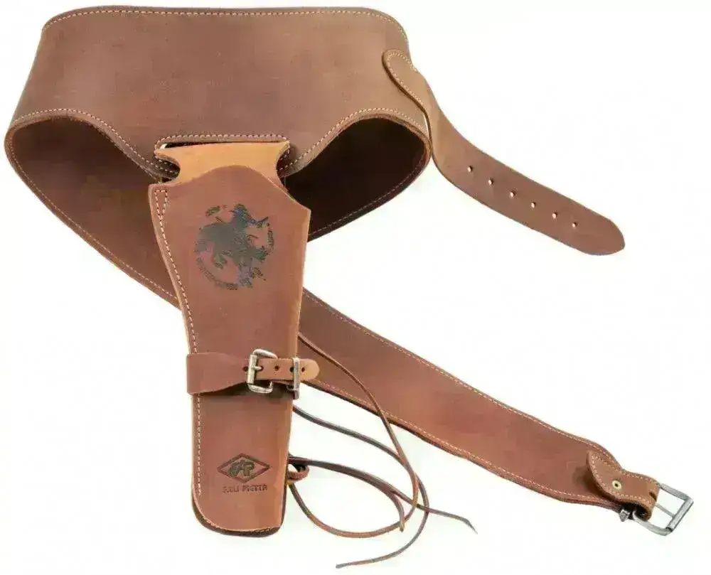 Pietta - Western Style Belte med Revolver Hylster - Lær
