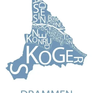 Drammen kart (blå kart)