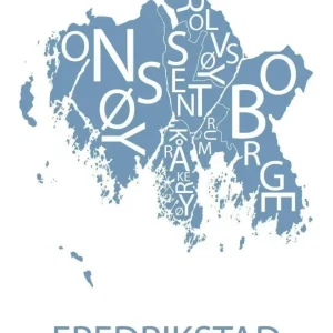 Fredrikstad kart (blå kart)
