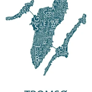 Tromsø kart (blå kart)