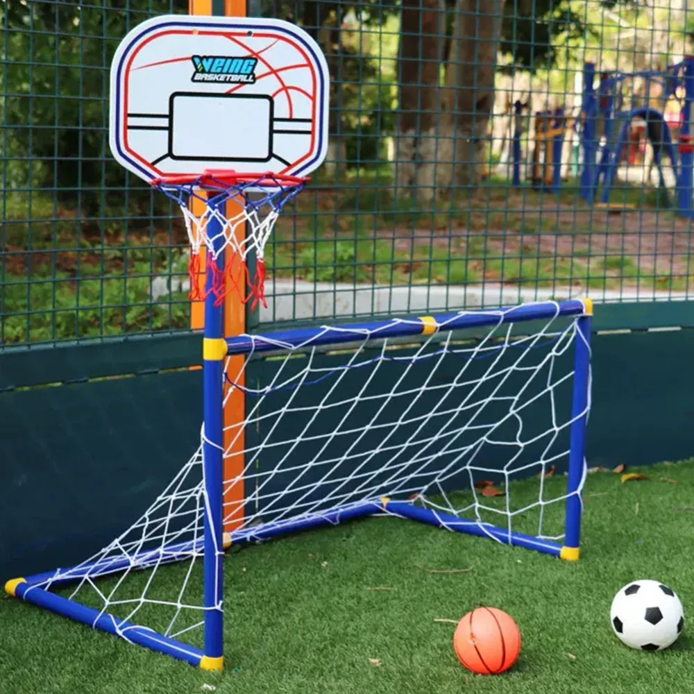 Kids Ball Games - Dobbel lekeglede – fotball- og basketballlekesett