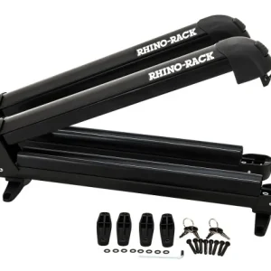 Rhino-Rack Universal Ski/Snowboard Carrier - Fits 4 Pairs Skis or 2 Snowboards - Black